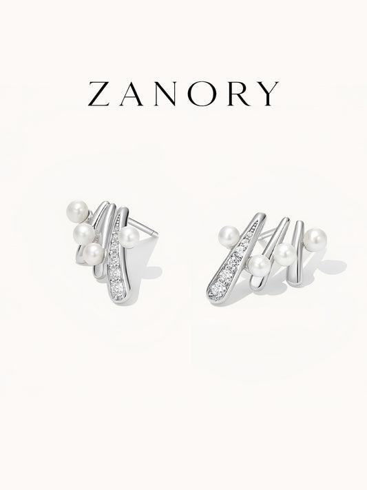 Sterling Silver Minimal Design Stud Earrings