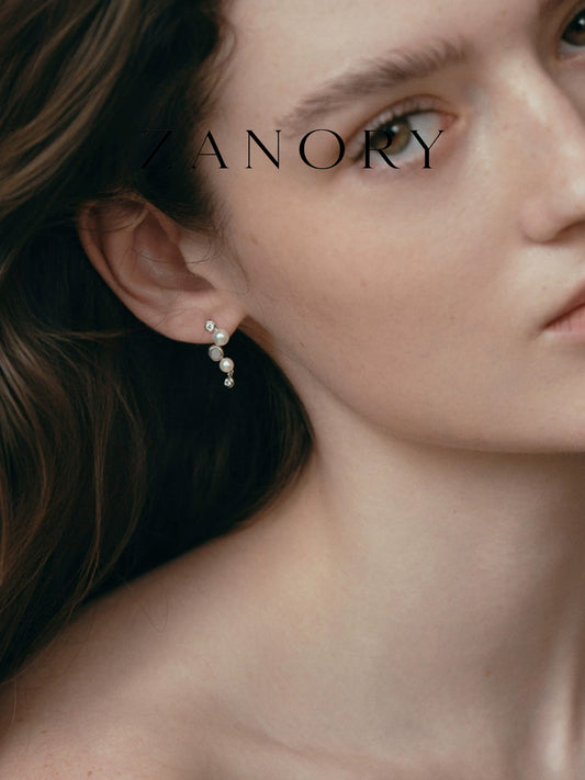 Bubble Glow Pearl Stud Earrings