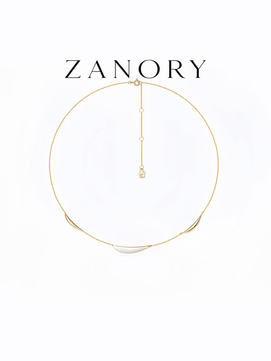 Golden Tear Mother-of-Pearl Collar Necklace