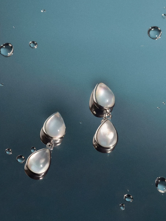Crystal Dew Drop Stud Earrings