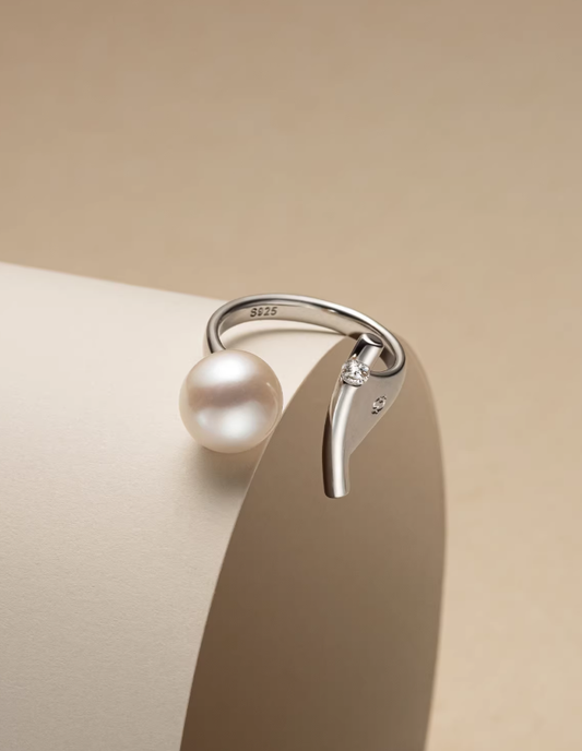 Sterling Silver Freshwater Pearl Statement Ring