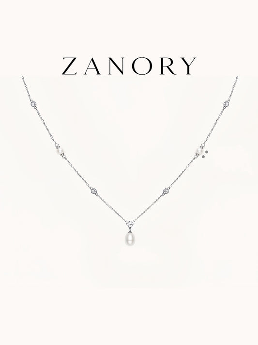 Celestial Pearl Stardust Necklace
