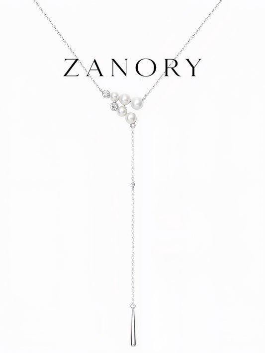 Asymmetric Freshwater Pearl Long Sweater Chain
