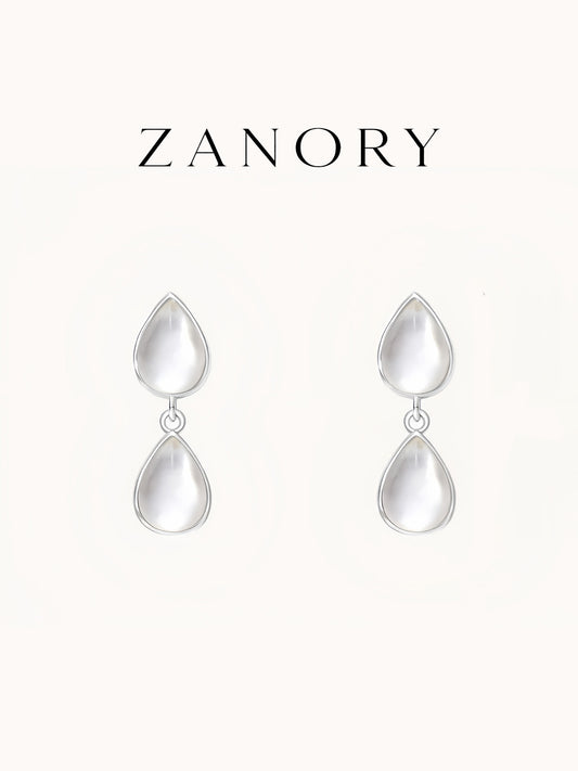 Crystal Dew Drop Stud Earrings