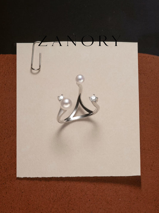 Minimal Freshwater Pearl Open Ring