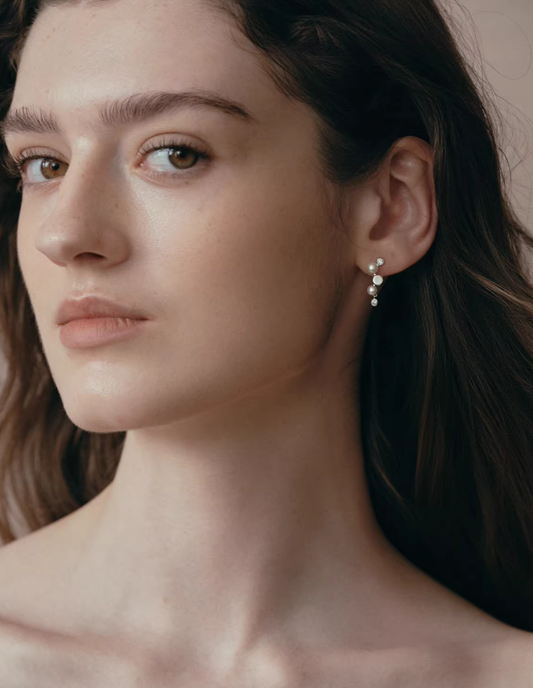 Bubble Glow Pearl Stud Earrings